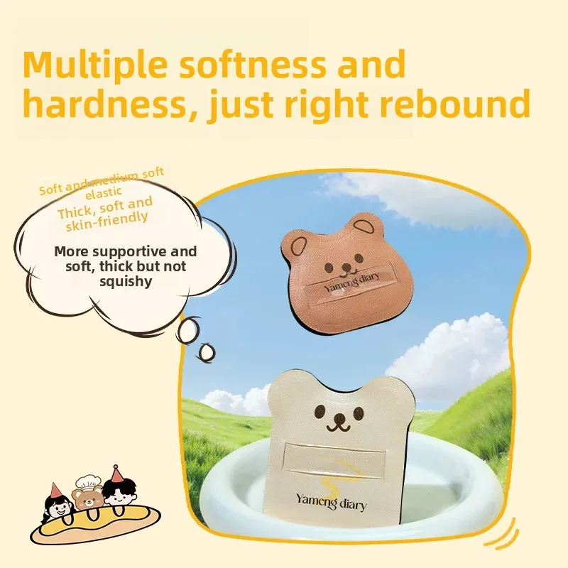 تطبيق مكياج منتفخ لبودرة الخبز فائقة النعومة للبشرة بدون فقدان مسحوق مزدوج الجوانب للاستخدام الرطب والجاف YAMENG DIARY