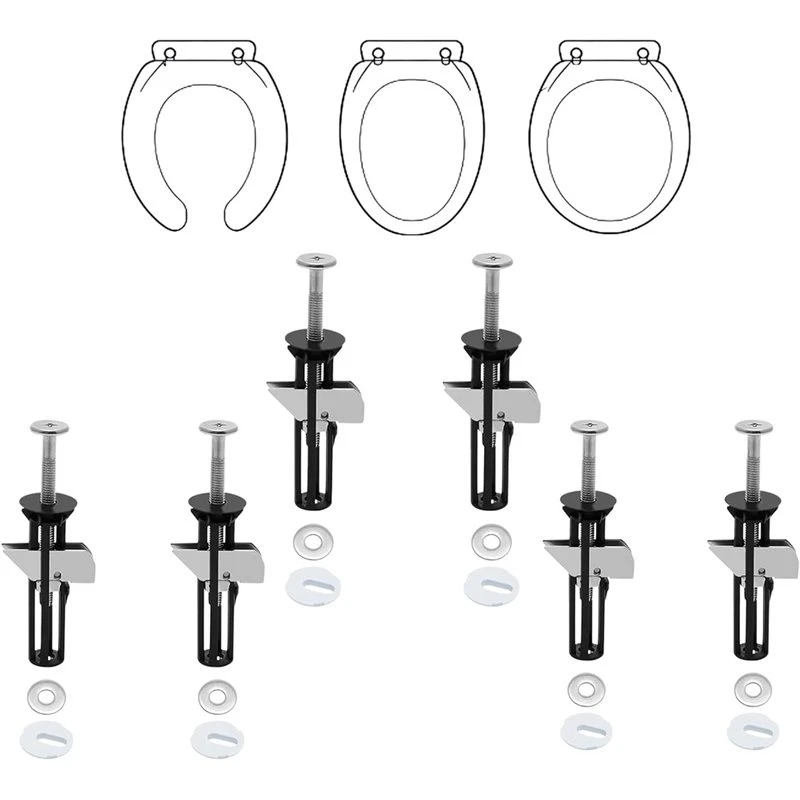 AT19-2027 New Toilet Seat Bolts Toilet Seat Fastener Bolt Kit Replacement
