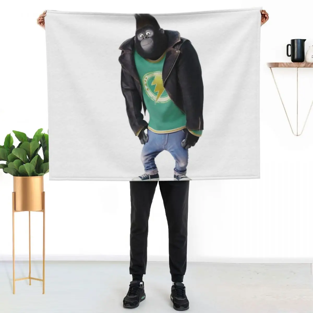Johnny Sing 2 Throw Blanket Luxury Designer Plaid on the sofa Blankets For Sofas manga warm for winter Designers Blankets