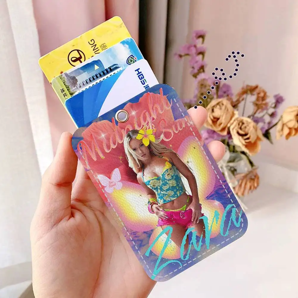 Singer Zara Larsson Midnight Sun Cute Cartoon Inteated Elevator Card Acc Control Card Keychain Protective Cover Gift Keychain