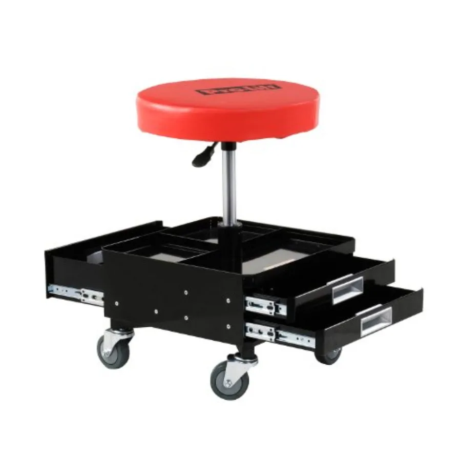 C-3100 Grey Pneumatic Chair with Dual Tool Tray - 300 lb. Capacity Pack of 1 view 2