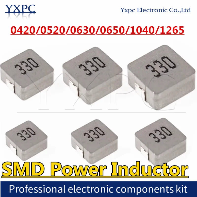 10pcs 0420/0520/0630/0650 SMD Power Inductors 2.2uh 2R2 4.7uh 4R7 6.8uh 6R8 10uh 100 220uh 220 1UH 1R0 10UH Chip Inductor