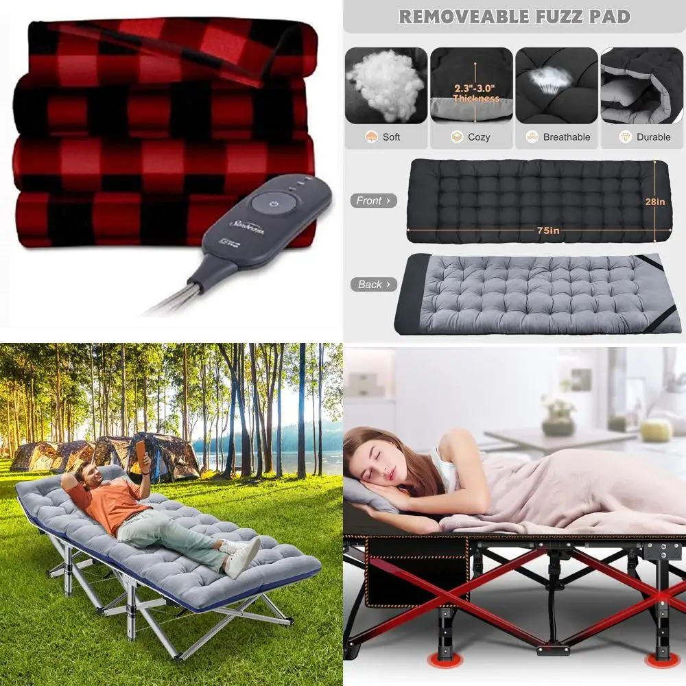 

Красно-черное электрическое флисовое одеяло в клетку, 50 x 60 дюймов