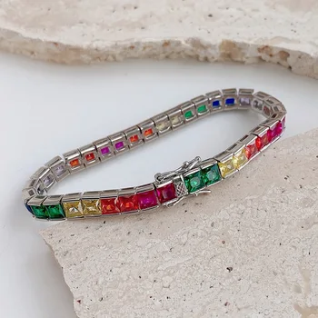 Princess Cut Lab Moissanite Bangle Bracelet for Women 100% Real 925 Sterling Silver Wedding Bracelets Men Promise Party Jewelry Princess Cut Lab Moissanite Bangle Bracelet for Women 100% Real 925 Sterling Silver Wedding Bracelets Men Promise Party Jewelry