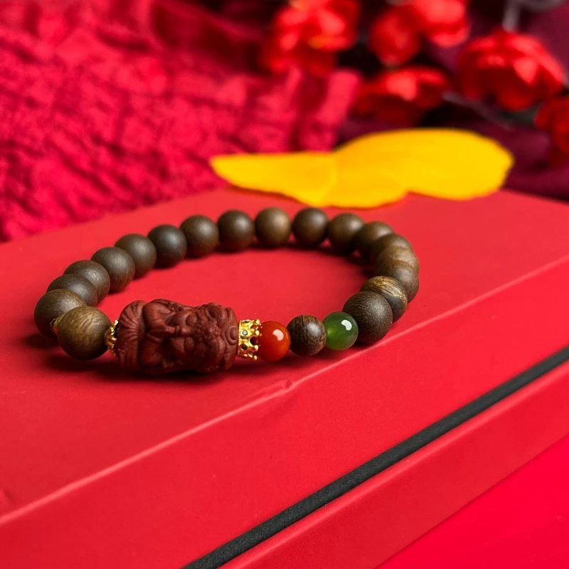 Premium Indonesia Kalimantan Tarakan 8mm Natural Wild Agarwood Nine Nine Submerged DIY Zhajilam Single Circle