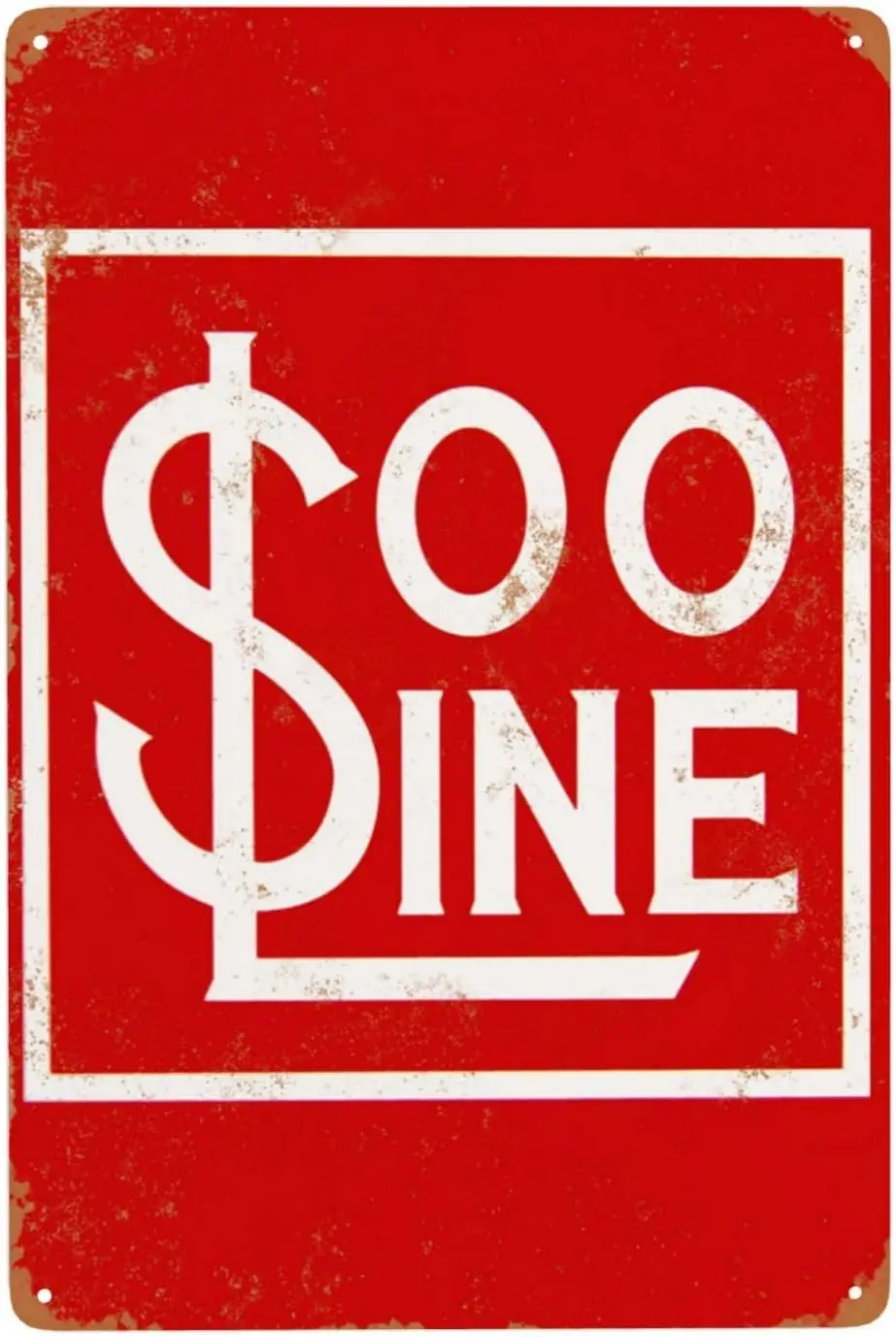 Soo Line Railroad Travel Metallschilder aus Aluminium, schicke Vintage-Blechschilder, Retro-Rostspuren, klassische Designs, stilvoll und lustig