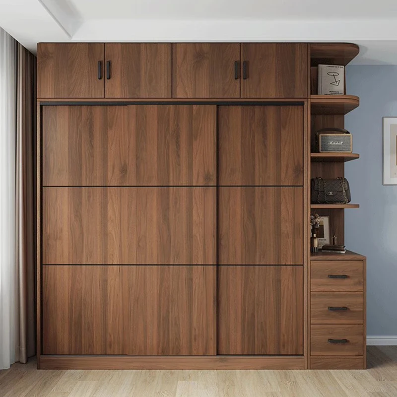 

Modern Closet Wooden Storage Clothes Fabric Shelves Minimalist Cube Wardrobe Modular Space Saving Vestidores Furniture For Room