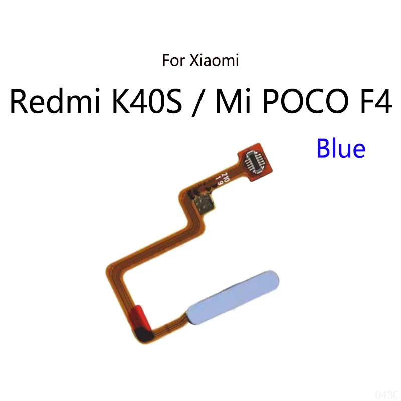 Home Button Fingerprint Touch ID Power Button Switch Mute Side Key On/ Off Flex Cable Redmi K40S / Mi POCO F4 Pocophone 5G