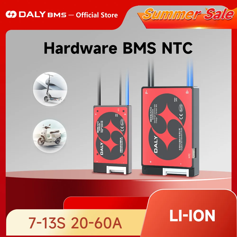 Image of DALYBMS Li-Ion 7S 24V 10S 36V 13S 48V 20A 40A 60A Batterie mit Balance Low High Temperature Cut Off Protection Daly BMS