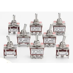 High Current Silver Contact 15A 250V 2/3/4/6/9 Pin ON OFF Toggle Switch Self-locking Self reset  1021/1121/1221