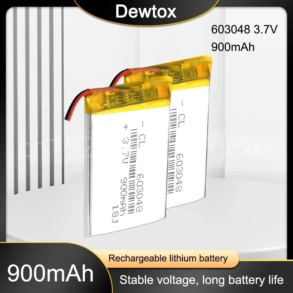 3.7V Lipo cells 603048 900mah Lithium Polymer Rechargeable Battery For MP3 MP4 GPS Bluetooth headset LED Lamps Selfie Sticks