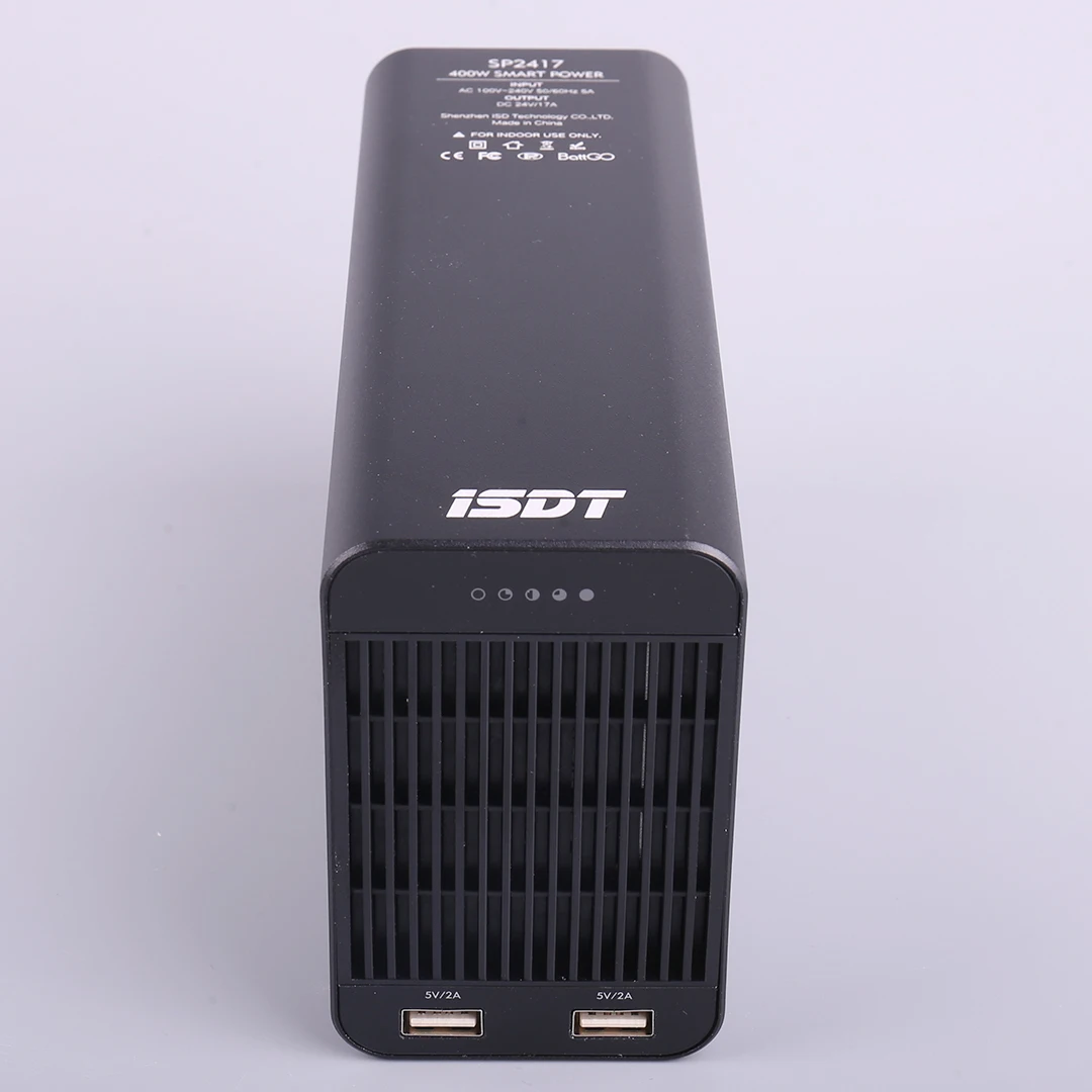 ISDT SP2417 400W / SP2425 600W / SP2433 800W RC Battery Charger Adapter High Power Switch Smart Control With LED USB Charging