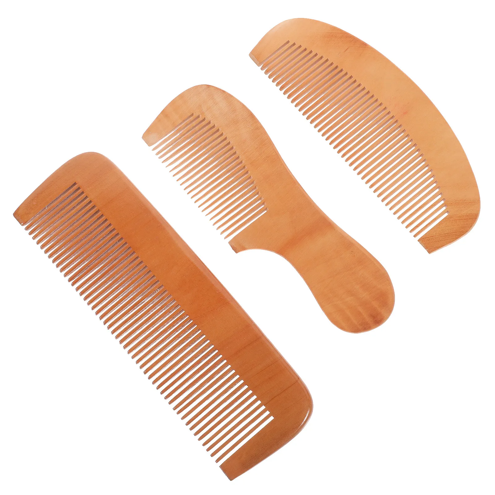 

3Pcs Mini Wooden Comb Massage Hair Comb for Women Men Scalp Massager Detangler Portable Lightweight Travel Hair Styling Tool