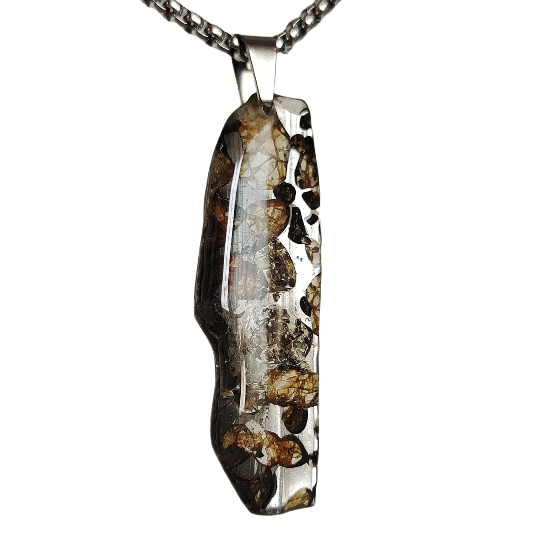 Seymchan-Collection de pendentifs faits à la main, Pallasite d'olive, Spécimen de météorite naturelle, Matériau, Premium, LB075, 6.5g