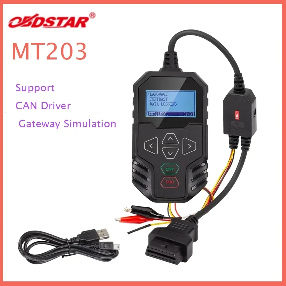 2024 bestseller OBDSTAR MT203 CAN Driver/Gateway Simulator Support CAN Driver & Gateway Simulation