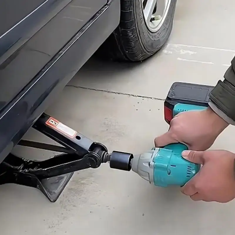 

Drill To Trailer Jack Adapter Jack And Drill Steel Attachment Stabilizer For Camping Setup RV Home Garage RV Leveling Truck Bed