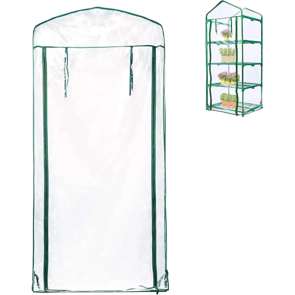 

Пленка для теплицы из прозрачного ПВХ, 63 x 27 x 19 футов, 4-слойная, для защиты растений от холода, мороза, ветра и дождя.