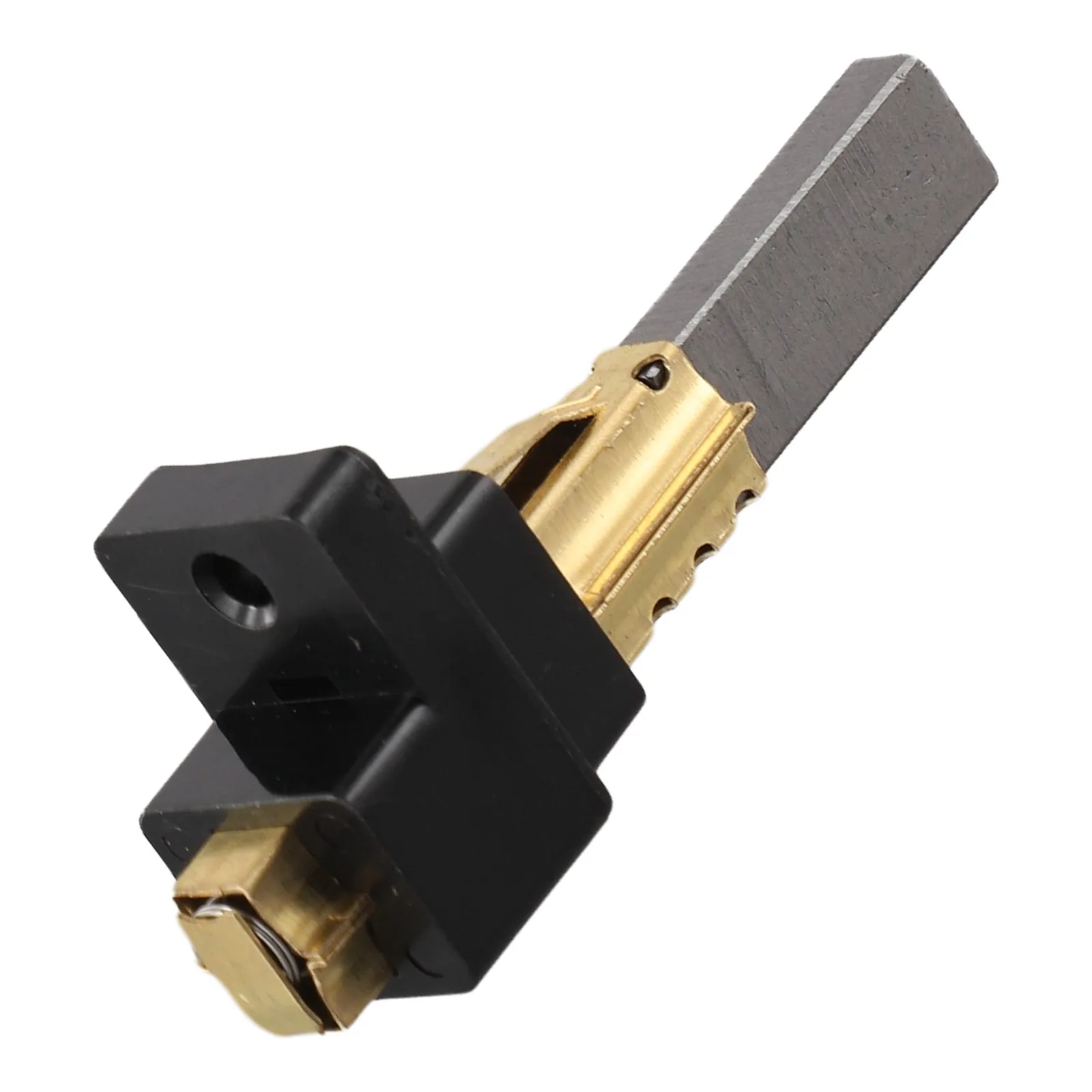 

Black Gold Motor Carbon Brush Holder Long Lasting Materials Retractable Brush Design Snug Fit Design 6.5X11X32mm Size