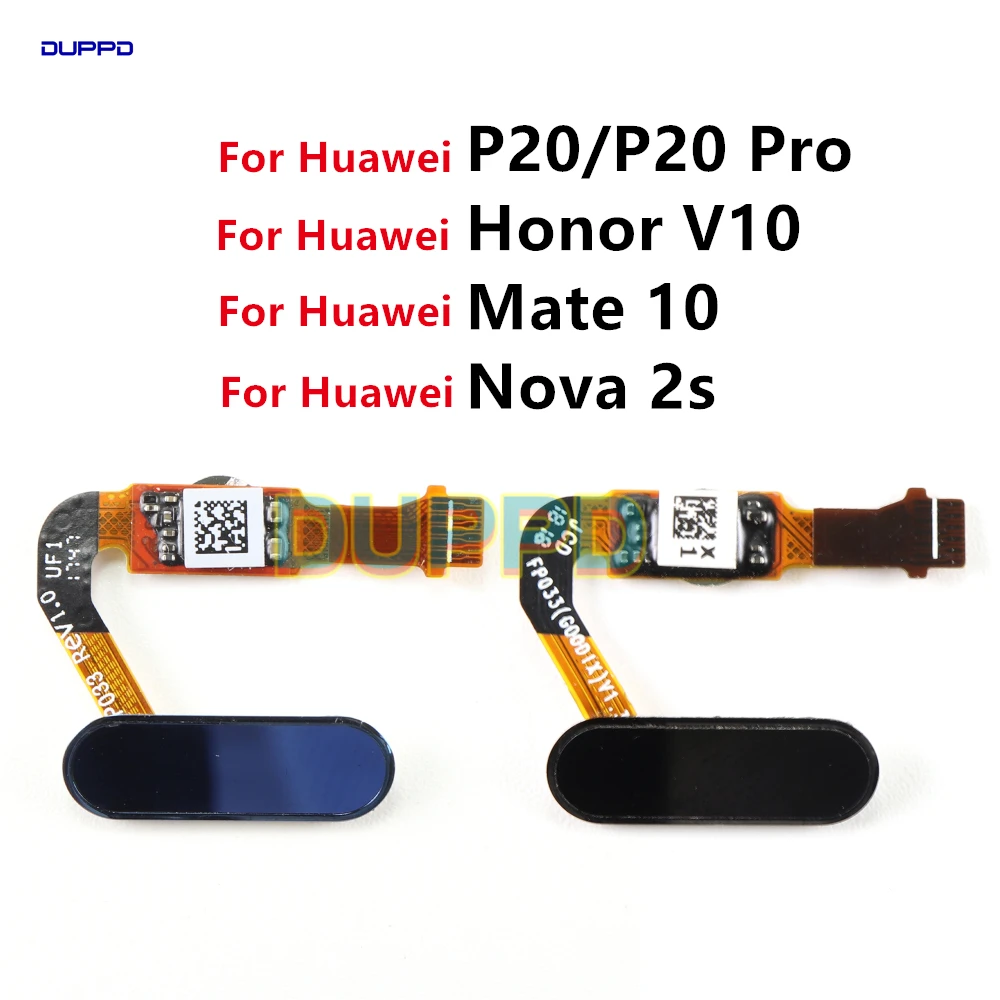 

Для Huawei P20 Pro Mate 10 Nova 2S Honor View V10 Кнопка «Домой» Touch ID Датчик отпечатков пальцев Возвратная мощность Сканер меню Гибкий кабель