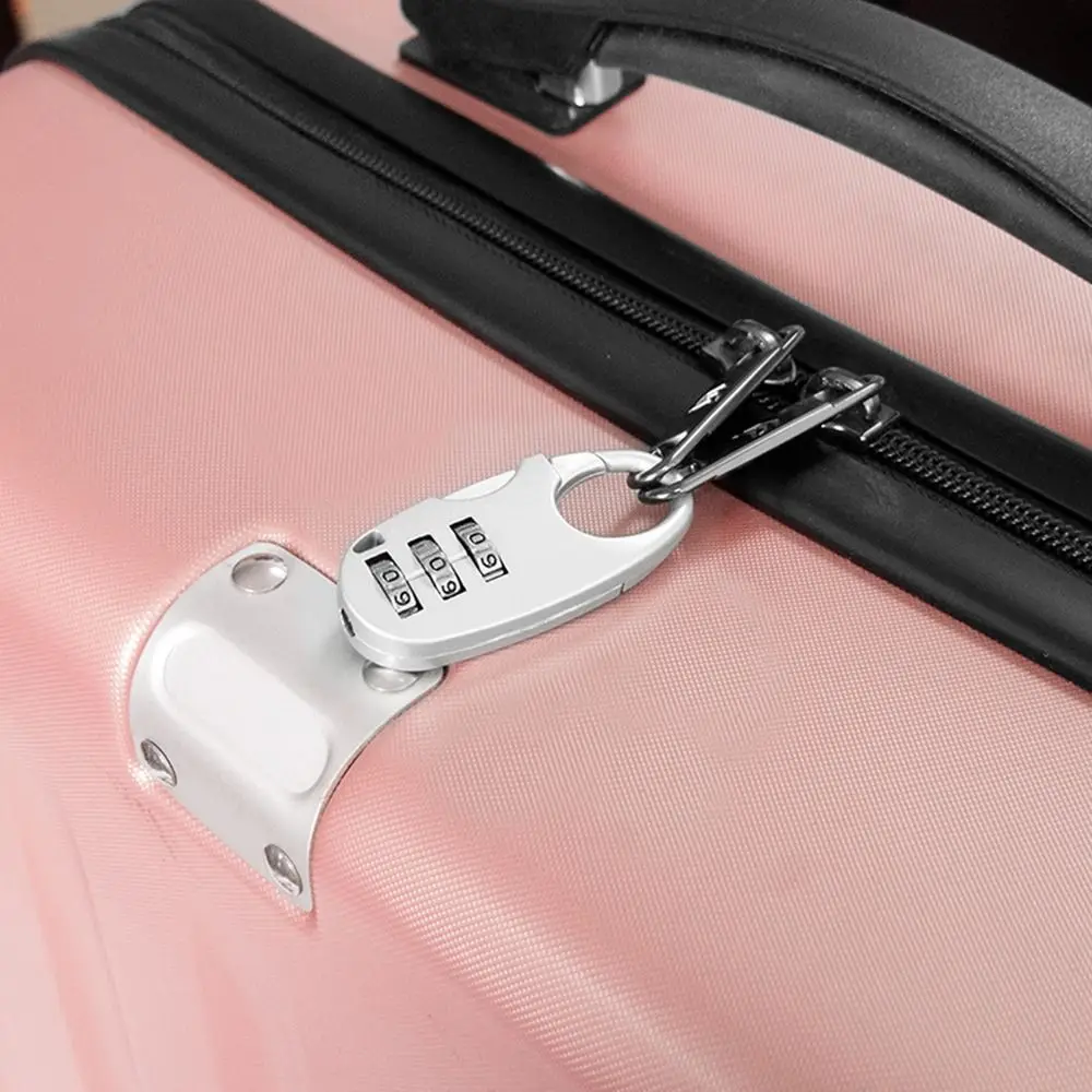 Portable Zinc alloy 3 Digit Password Lock Code Lock Combination Lock Backpack Zipper Lock Security Tool Luggage Padlock Travel