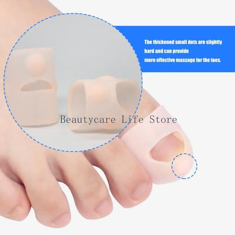 652C 10 Pairs Transparent Toe Spacers For Ingrown Correction Support Lightweight Reusable Foot Care Solution