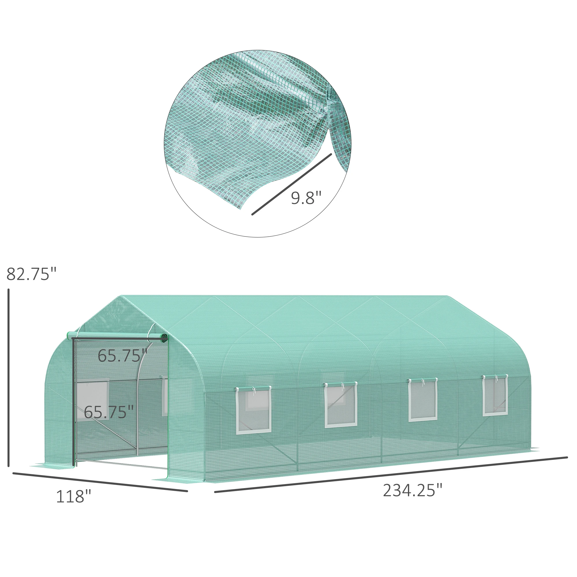 20' X 10' X 7' Greenhouse Large Walk-In Hot Green House Plant Gardening Green