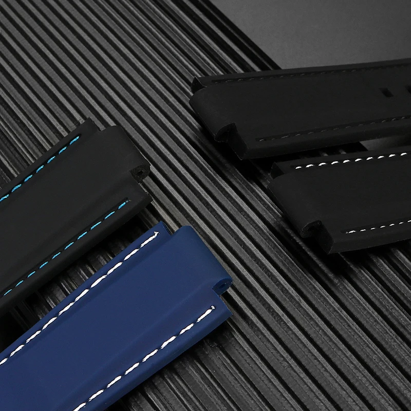 ل تيسو PRX الساعات T137.407/T137.410 سوبر لاعب سلسلة سيليكون المطاط حزام (watch) ساعة الرجال المعصم حزام 26x12 مللي متر نهاية محدبة