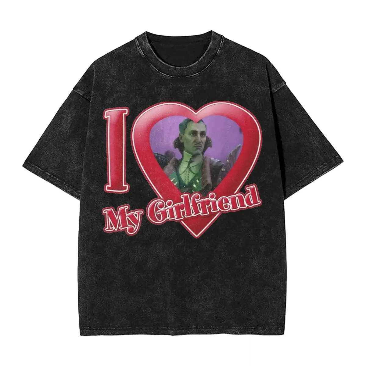 Emmrich Volkarin I Love My Girlfriend T Shirt Hip Hop Washed 100% Cotton T-Shirt Dragons Ages Retro Men Women Tops Graphic Tees