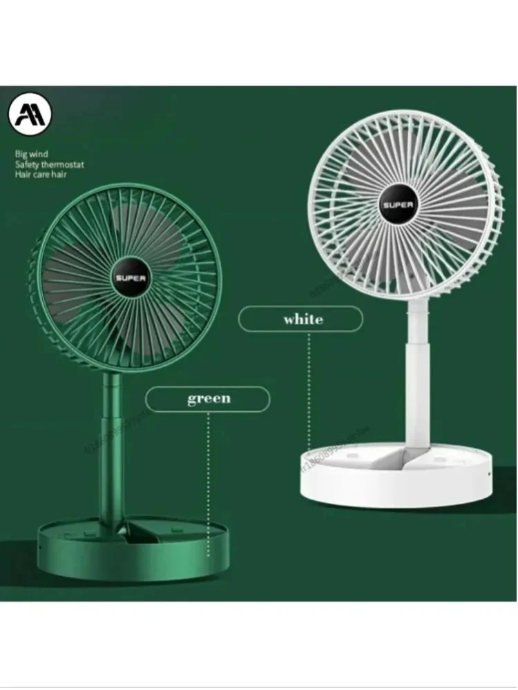 Faltbarer Mini-Tischventilator – über USB wiederaufladbar, langlebiger, einziehbarer Ventilator für den Einsatz im Schlafsaal und im mobilen Home-Office