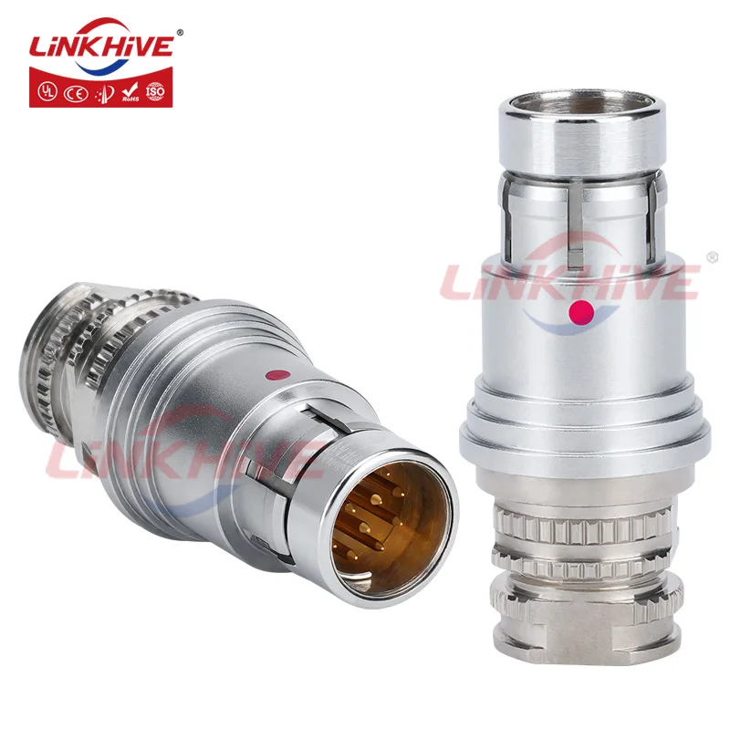 Compatible with ODU Mini Snap SS Series F Short Plug 1F 2F AF 3F 4F 2 3 4 5 6 8 9 10 12 18 8+1 2+2 19 Pin Push Pull Connector