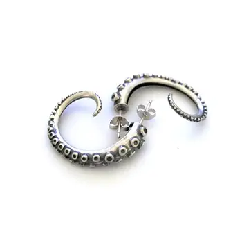 Retro Moda Ahtapot Kollu Küpeler Vintage Punk Kadınlar ve Erkekler için Gotik Hip Hop Kulak Delme Küpe Takı Hediyeleri 10 best sales Ahtapot piercingi - №1