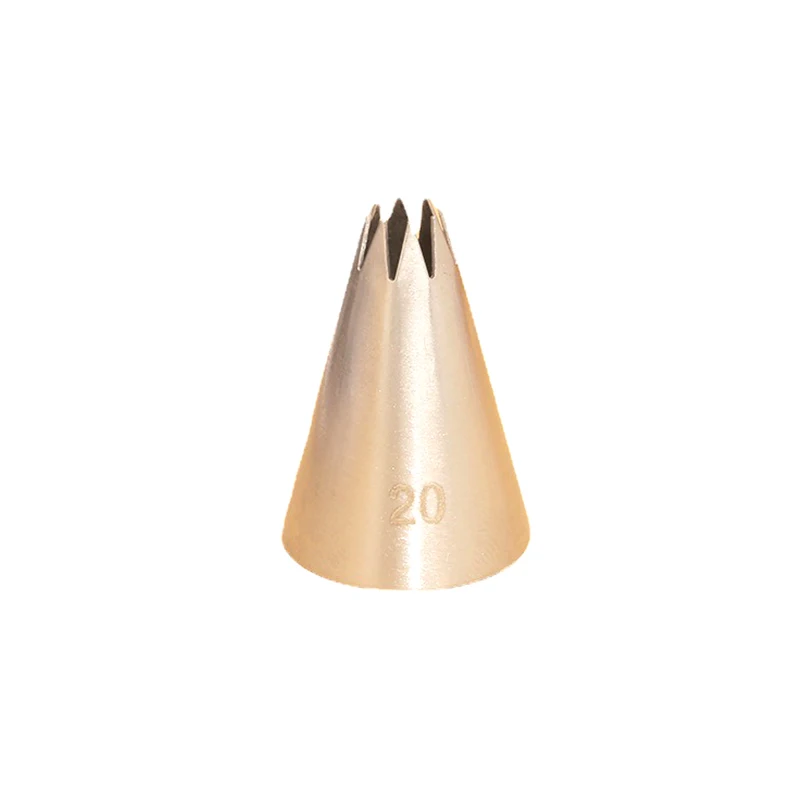 BCMJHWT #20 Open Star Icing Nozzle Stainless Steel Small Size Piping Cake Decorating Tips Royal Pastry Tip Tools Bakeware 4