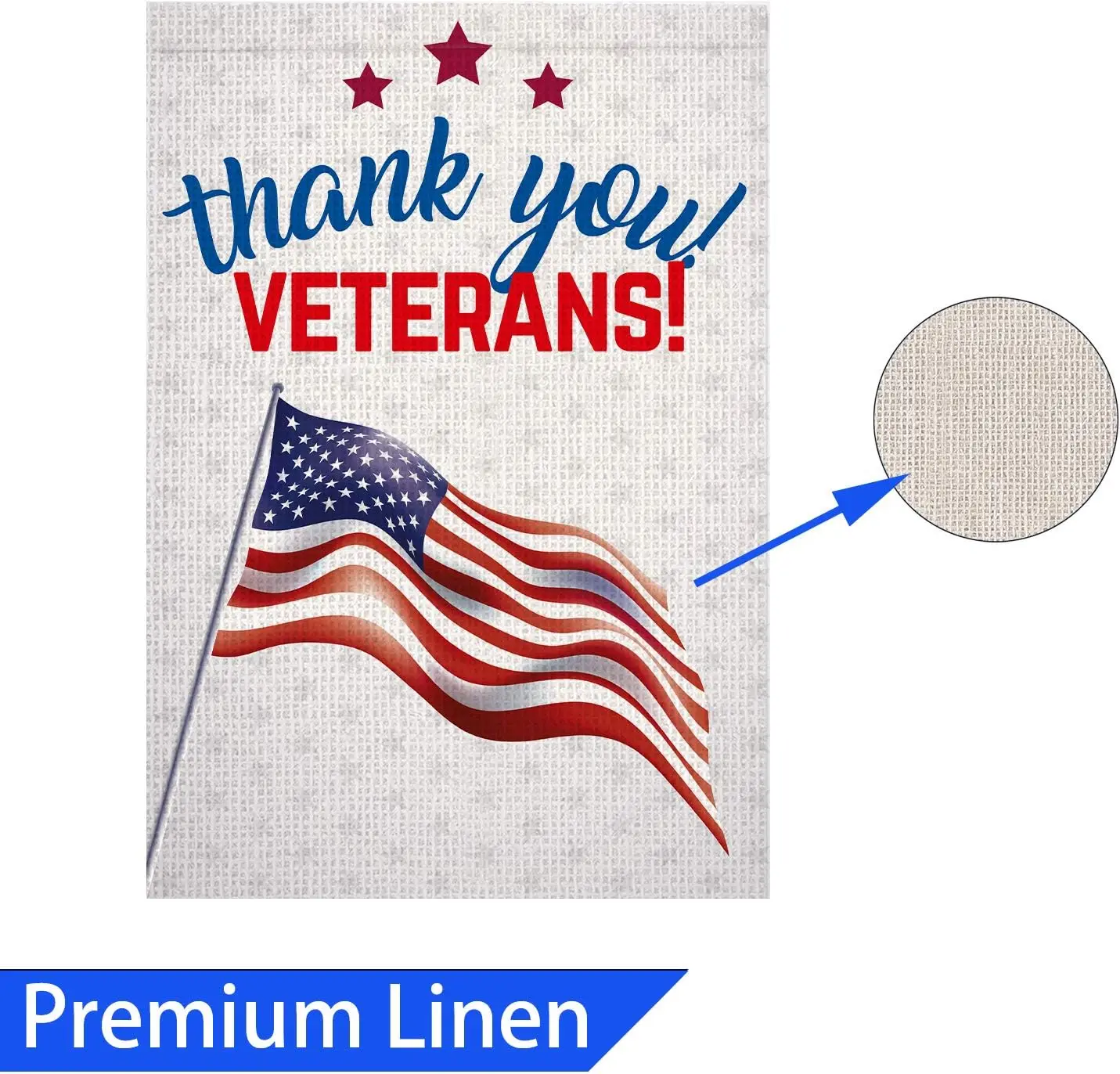 PAMBO Thank You Veterans Memorial Day Garden Flag | Vertical Double Sided Outdoor & Yard Flag for Patriotic Flag, November V