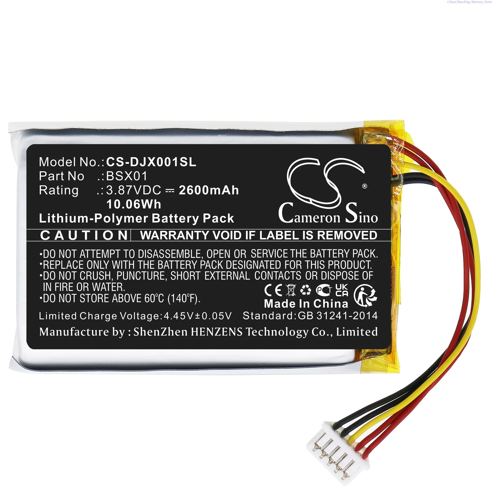 

Cameron Sino 3.87V 2600mAh Microphone Battery BSX01, BSX01-2600-3.87 for DJI MIC wireless microphone Charging Case, ASB01 +TOOL