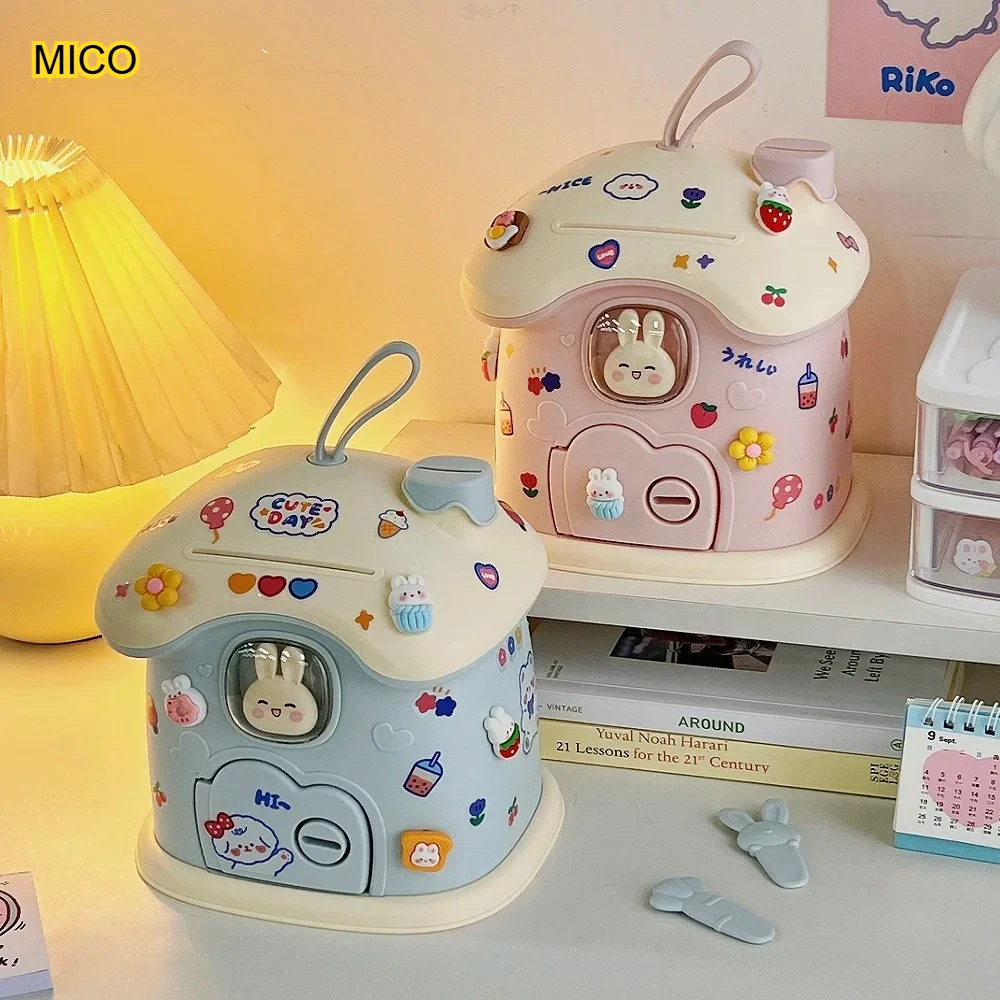 

Cute Mushroom House Piggy Bank Creative Children Money Saving Box