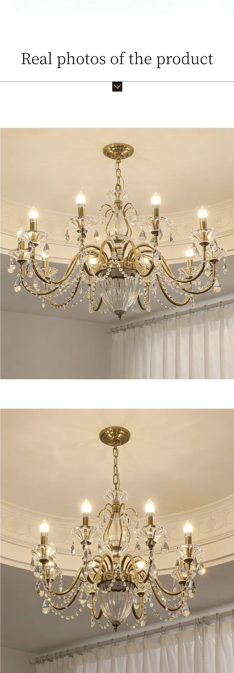American Candle E14 Chandelier French Royal