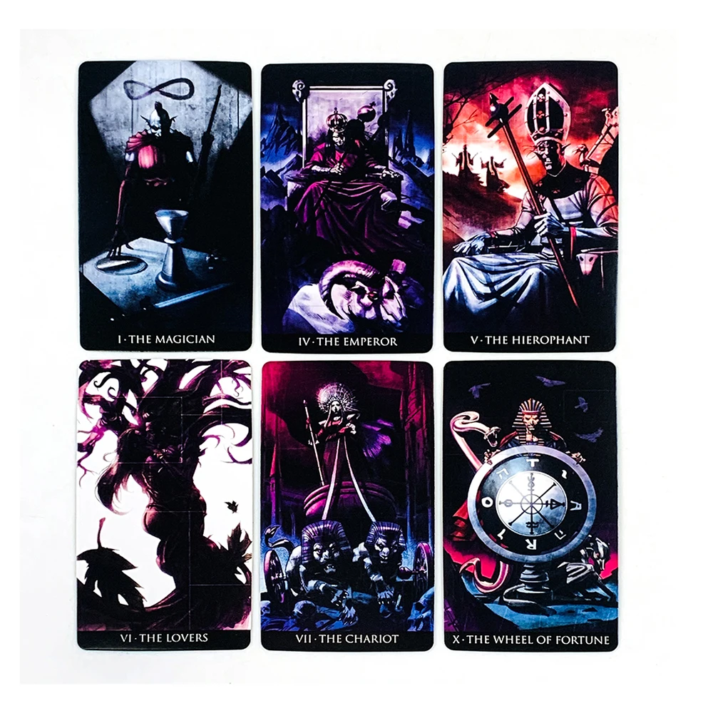 Nuevo Baraja de Tarot A 78 Uds. Baraja con temática de pesadilla, juego de mesa de cartas de adivinación misteriosa, juego de vacaciones, juego de cartas de reunión familiar