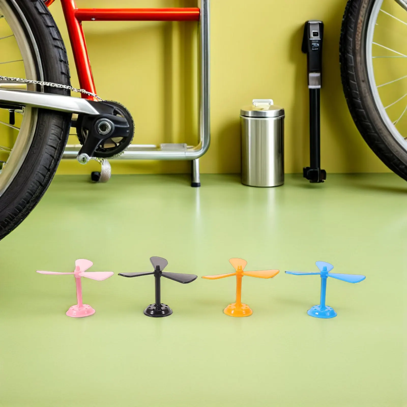 

8Pcs Dragonfly Decor Self Adhesive Spinning Propeller Novelty Bicycle Scooter Motorbike Topper Funny Biker
