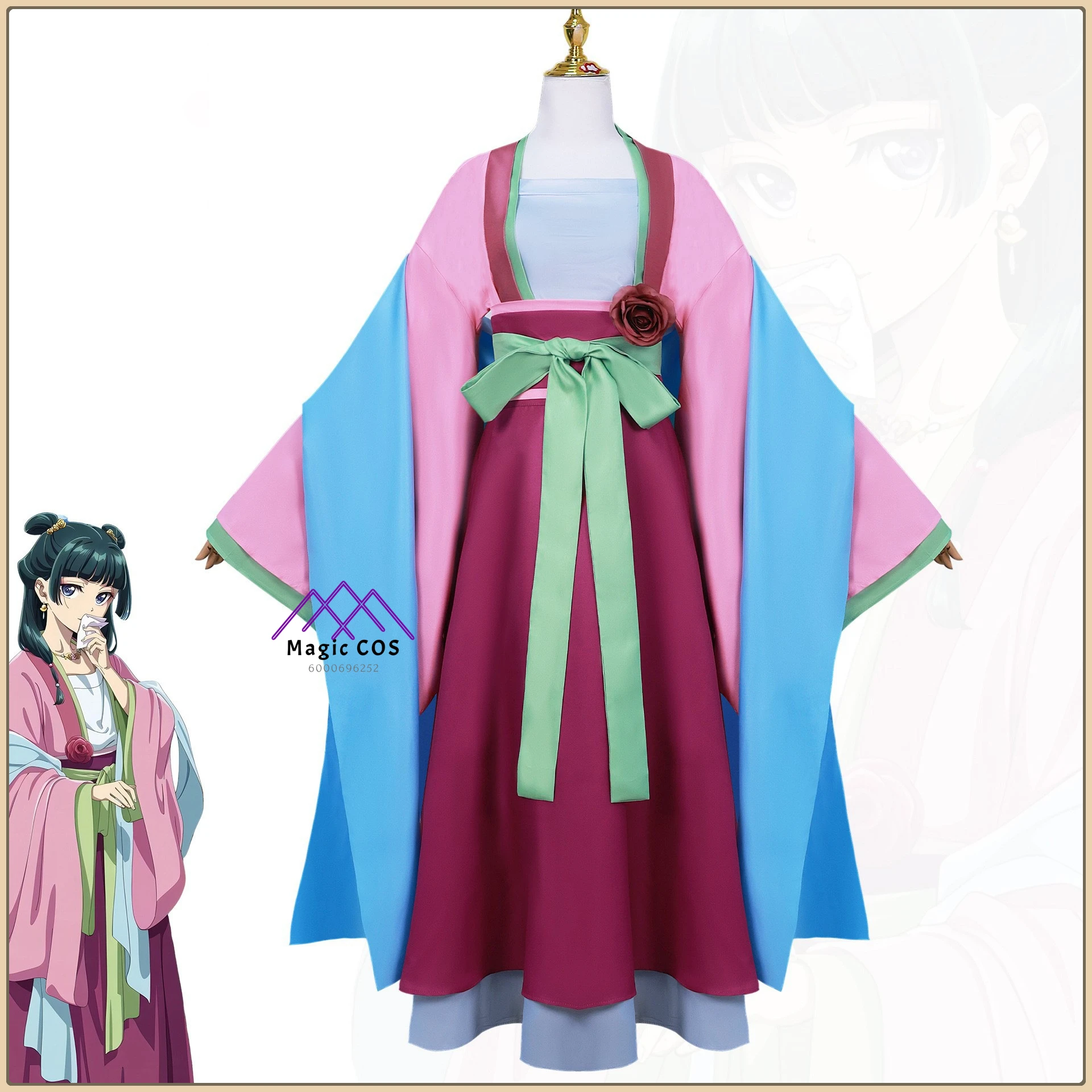 

Anime The Apothecary Diarist Cat Cosplay Full Set Red Dress Wig Cat-Ear Accessories High Quality Halloween Party Clothes