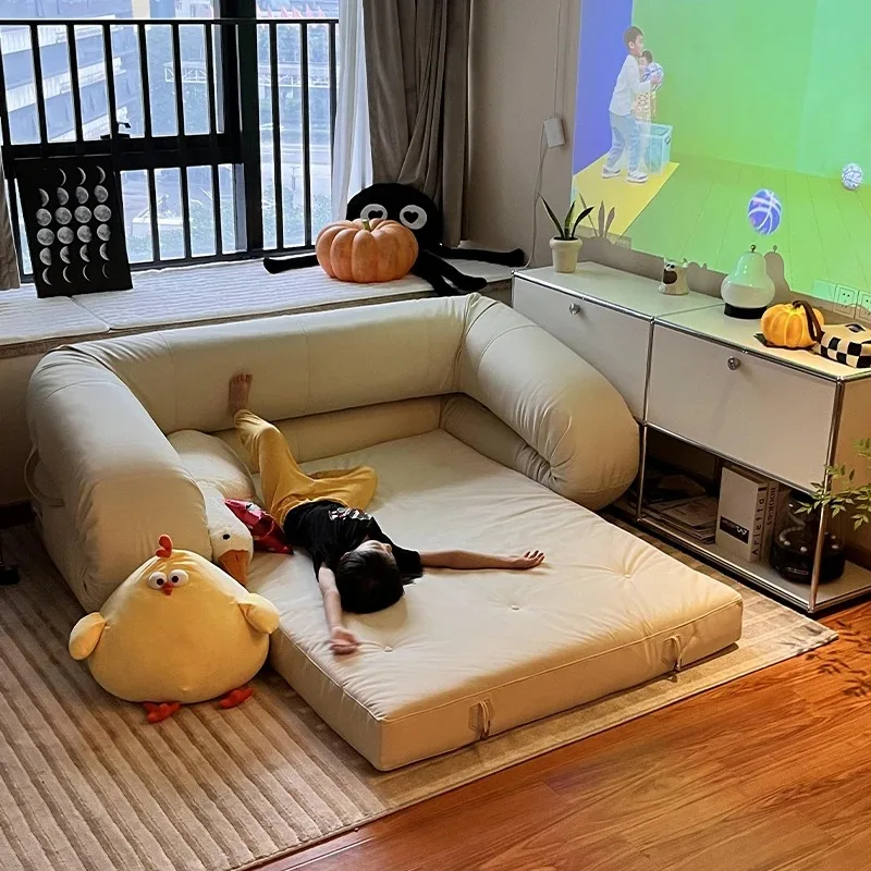 أريكة كسولة قابلة للطي، بيت بشري مزدوج الأغراض، شقة صغيرة لغرفة المعيشة وغرفة النوم، أريكة متعددة الوظائف تعمل بالرياح الكريمية