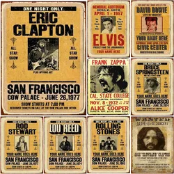 Bands Metal Tin Signs Plaque Rock Roll Wall Decoration Vintage Art Posters Iron Painting for Man Cave Home Cafe Garden Club Bar