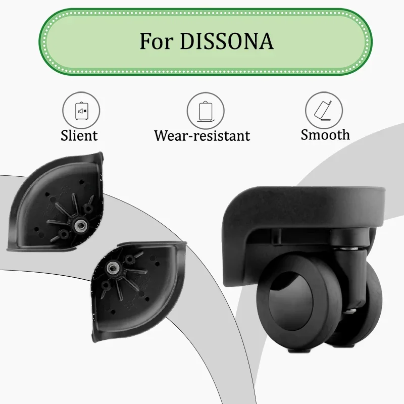 

For DISSONA W071 Ultra-Smooth Replacement Suitcase Wheels Swivel Roller Reduces Vibration and Noise in Travel Bags