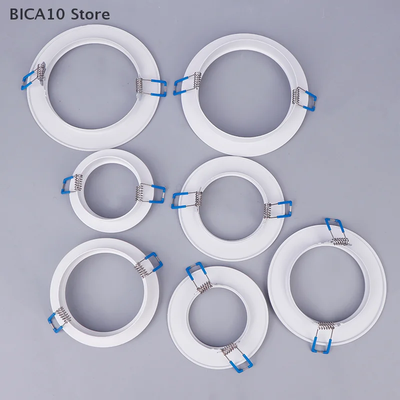 LED Downlight Spotlight Brackets Light Stand Adapters Lamp Shade Rings Hole Enlarge White Outer Frames Cut Out Remedial Circles