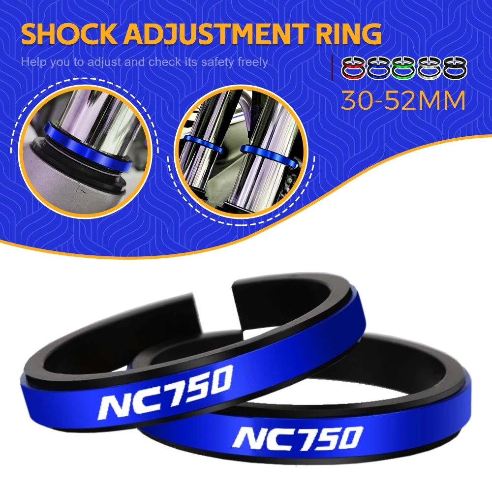 

FOR HONDA NC750 NC750S NC750X Motorcycle Adjustment Shock Absorber Auxiliary Rubber Ring CNC Accessories Fit 30MM-52MM NC750 S/X