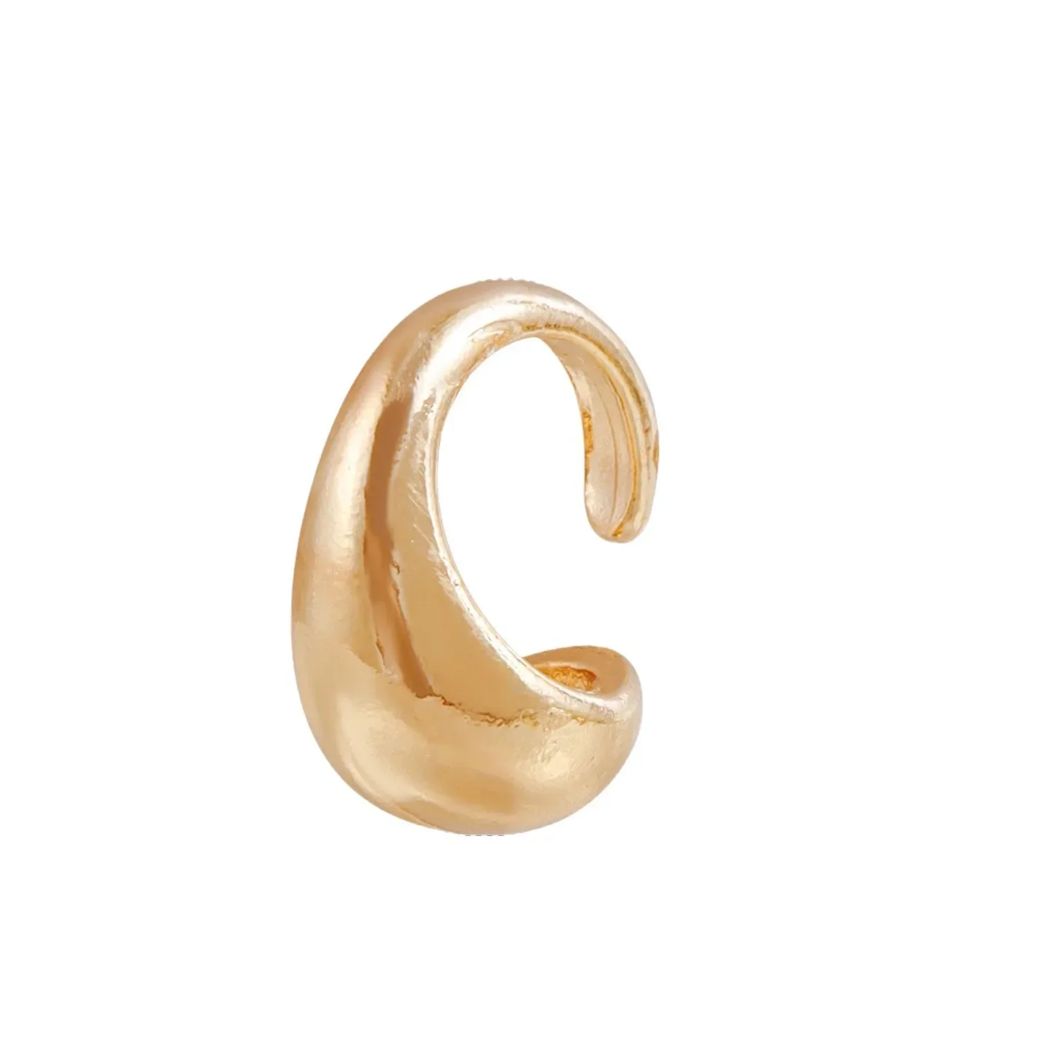 New Fashion Trend Accessories Punk Drop Half Empty Clip Earrings Thick Ear Clips with Gothic C-cuff Stud  Jewelry for Women