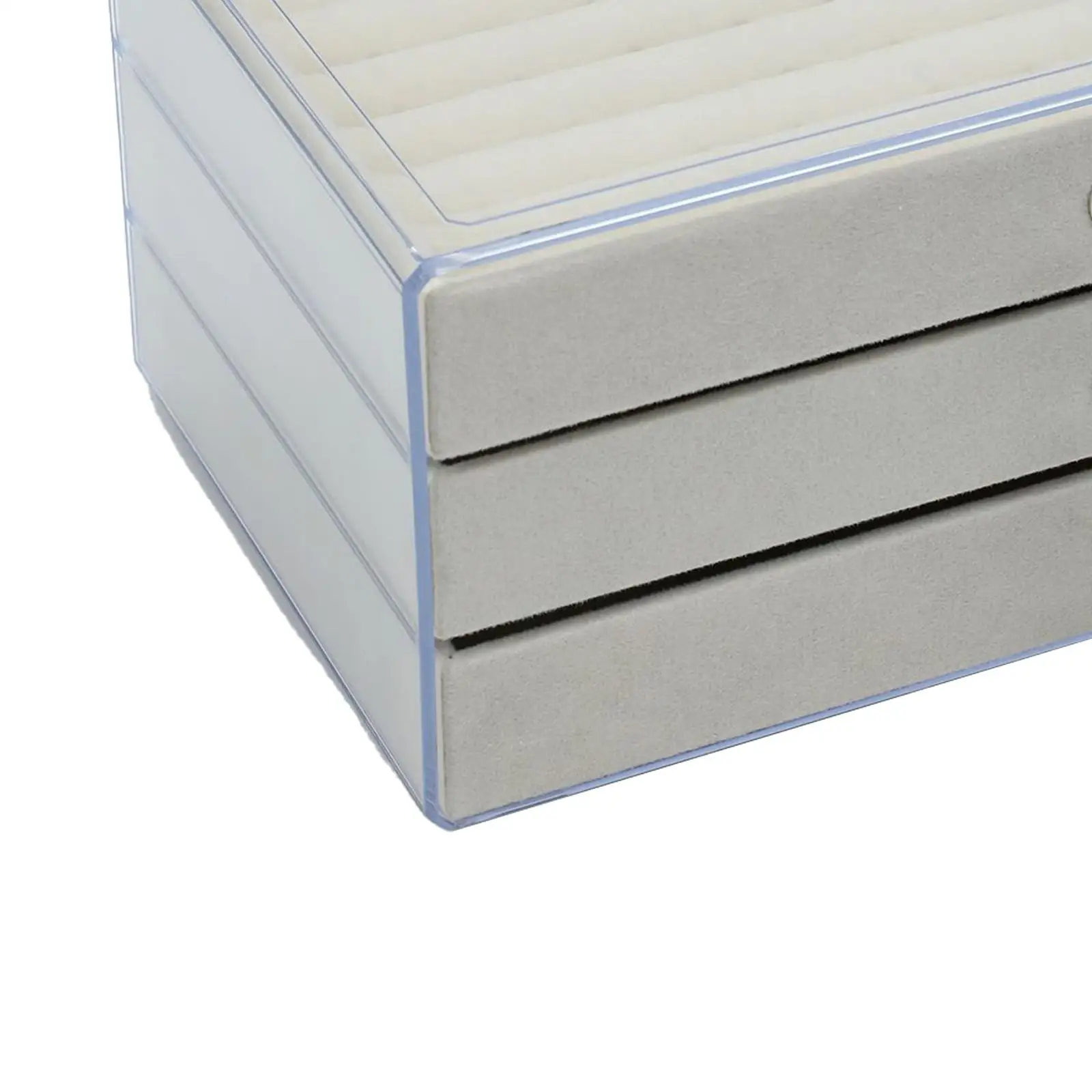 منظم مجوهرات مع أدراج 3 طبقات للخواتم والقلائد ودبابيس الإسورة #5