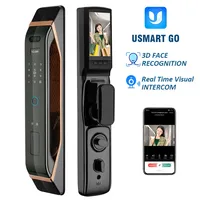 3D Face Recognition Smart Door Lock  Cerradura Wifi Biometric Fingerprint Security Fully Automatic Smart Lock  with Camera