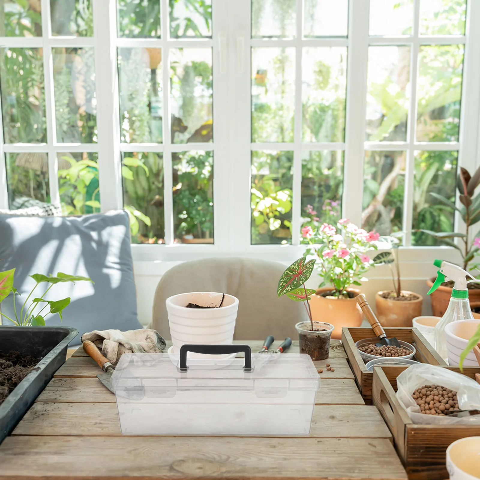 

1pcs Seed Storage Box Compact Transparent Plastic Organizer For Gardening Portable Container Home Balcony Camping Multiple