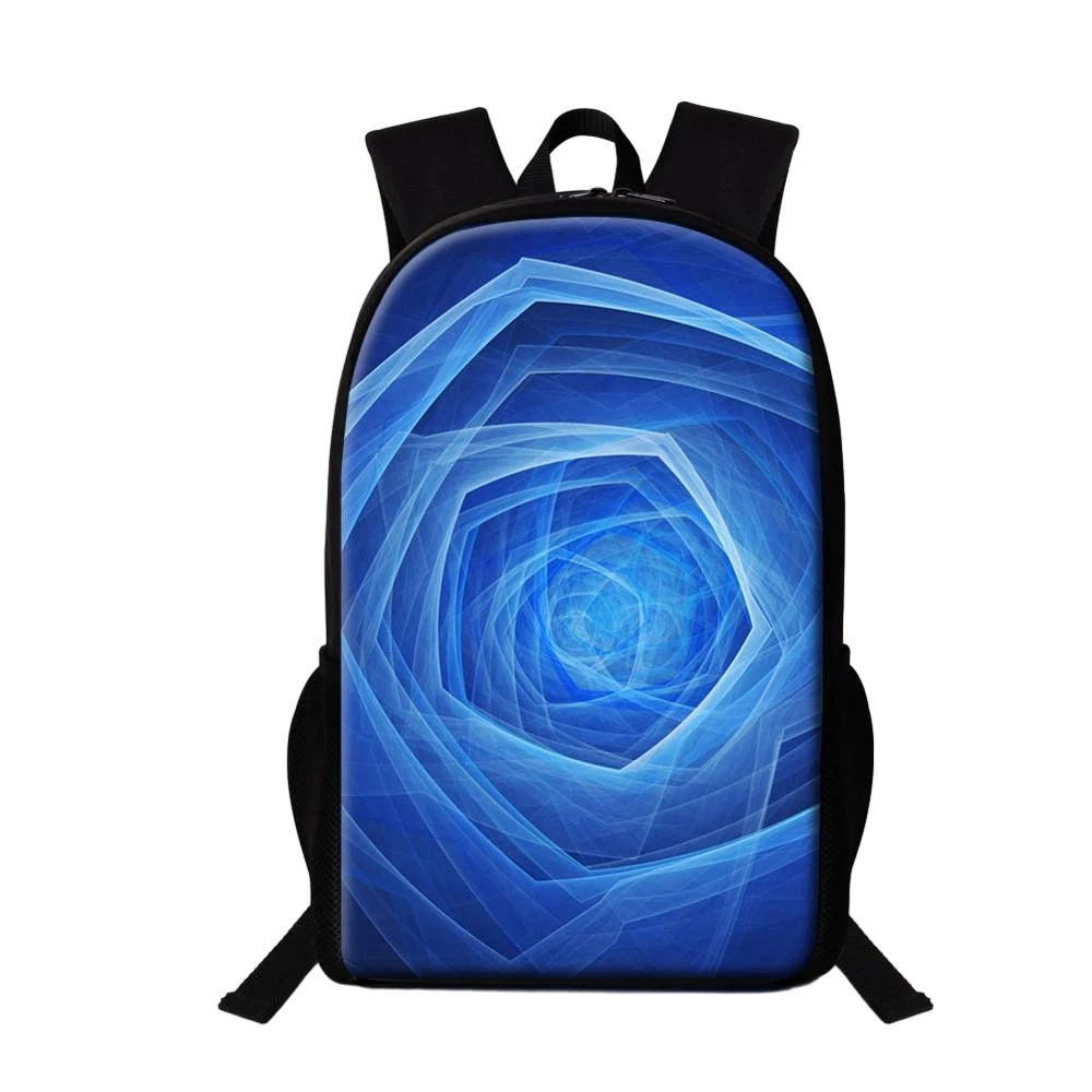 Mochila de la serie Azul abstracta, bolsas escolares Starlight para niñas, niños, adolescentes, mujeres, hombres, mochilas de viaje, bolsa de libros de gran capacidad