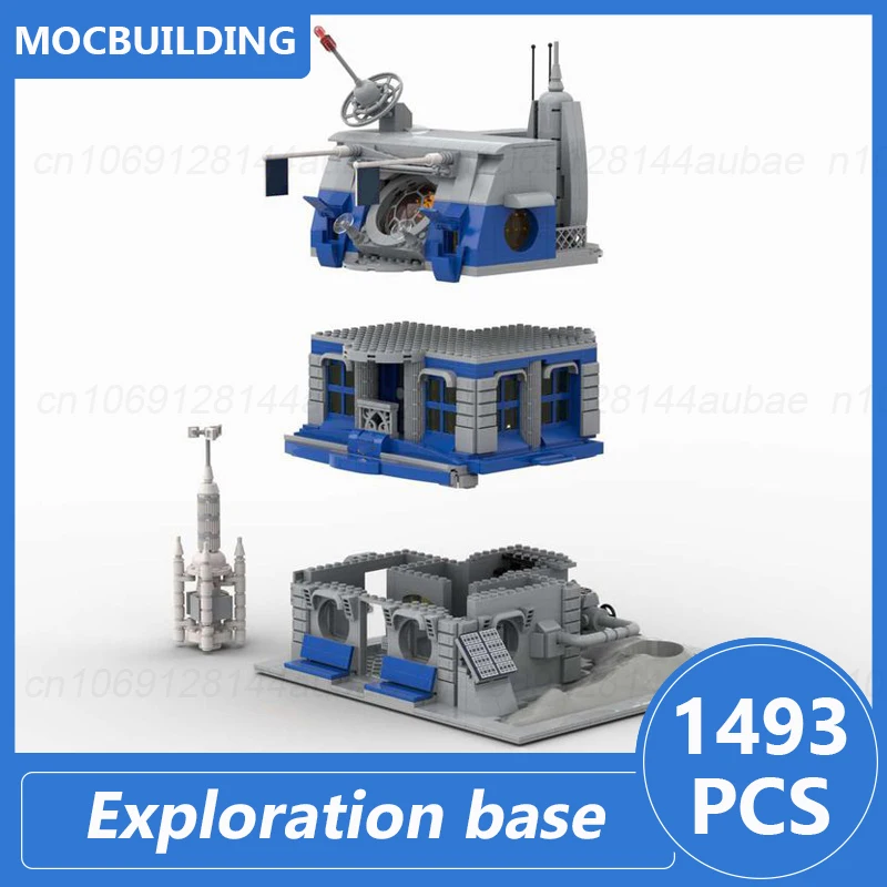 Exploration Base Display Model Moc Building Blocks Diy Assemble Bricks Space Educational Architecture Display Toys Gifts 1493PCS